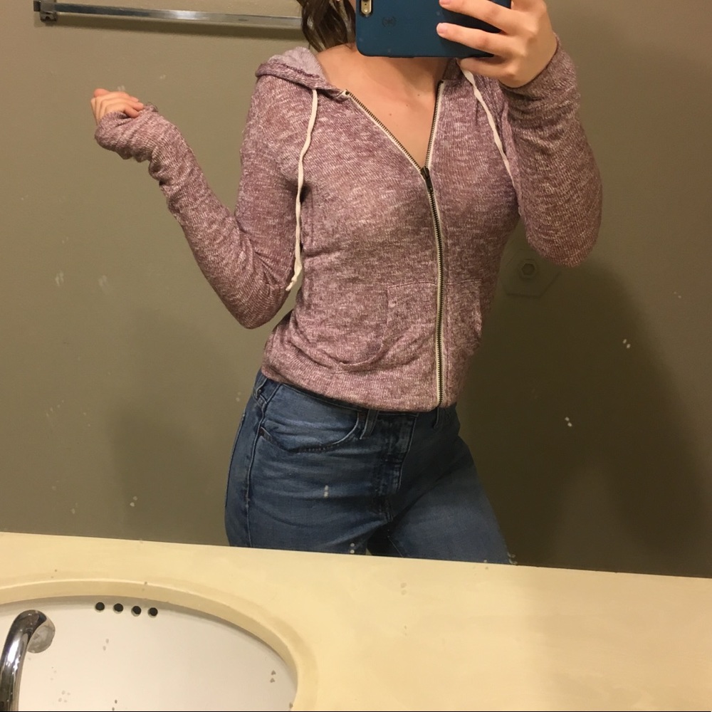 Lavender purple zip up hoodie